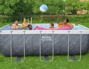 בריכה מלבנית אולטרה BESTWAY דגם 56457 מידות 412X204X122 **דגם 2026**