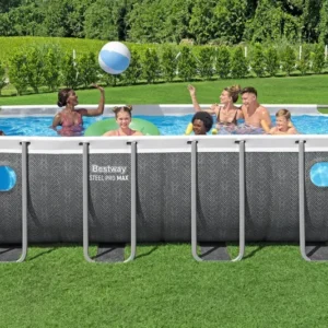 בריכה מלבנית אולטרה BESTWAY דגם 561MB כוללת 4 חלונות במידה 488X244X122 **דגם 2026**