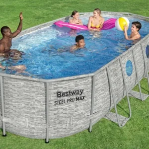 בריכת BESTWAY אולטרה אובלית במידה 549X274X122 דגם 56716 כוללת 4 חלונות*דגם 2026*