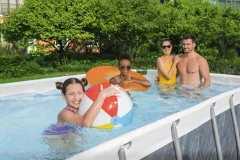 בריכת BESTWAY אולטרה מלבנית במידה 412X201X122 דגם 56722 **דגם 2026** – תמונה 3